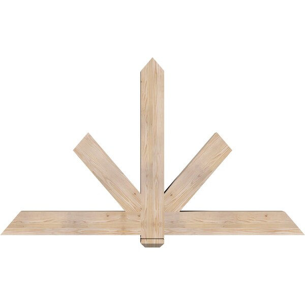 Ekena Millwork Kennewick Smooth Timber Gable Bracket, Douglas Fir, 72"W x 42"H x 5 1/2"D x 5 1/2"F, 14/12 Pitch GBW072X42X0606KEN00SDF - main